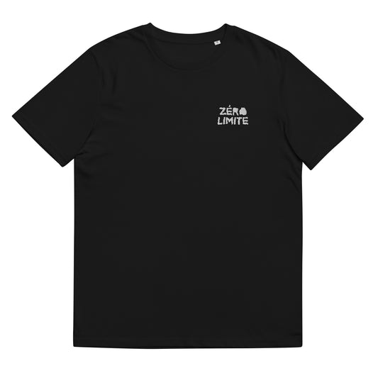 Tshirt "Zéro Limite" noir unisexe en coton bio