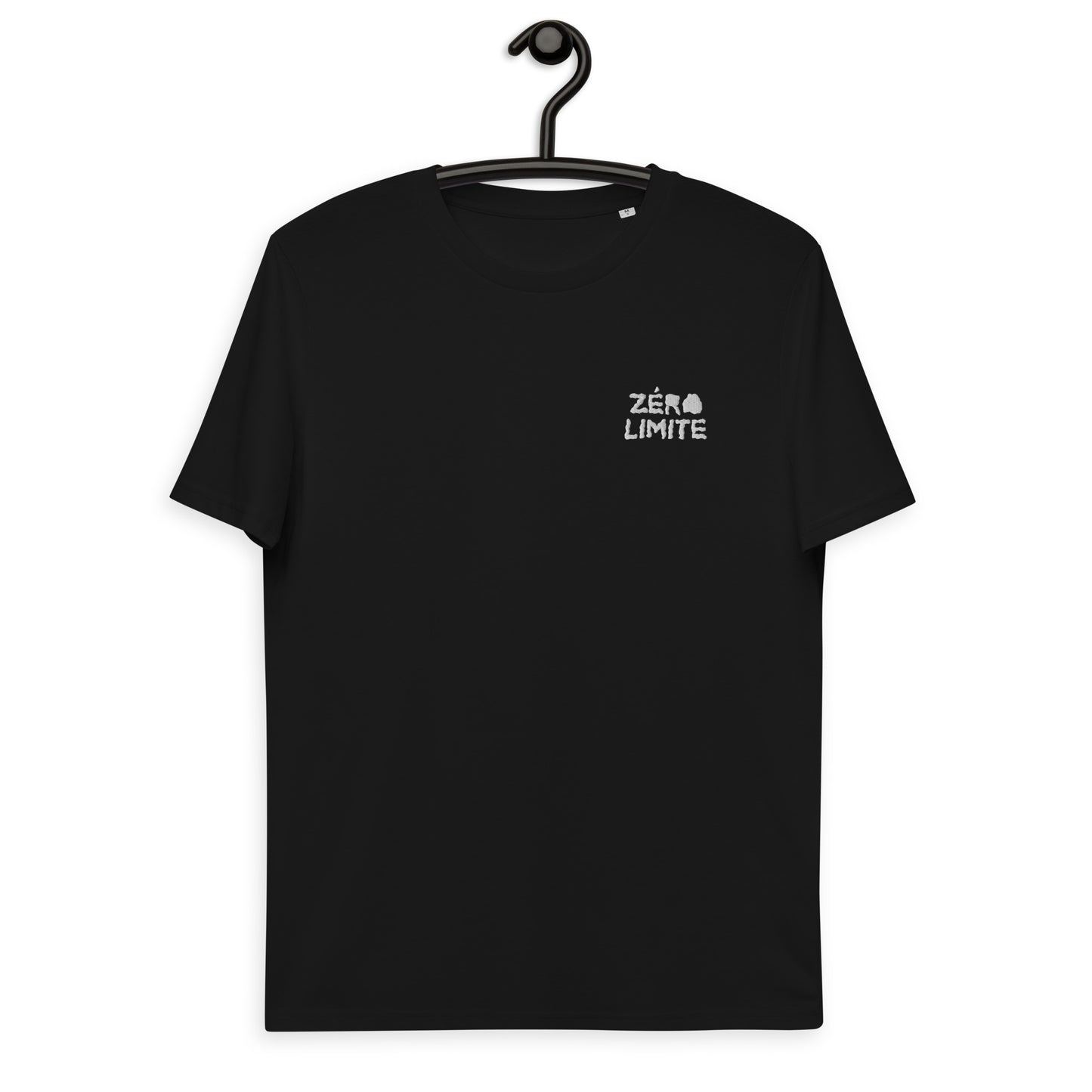 Tshirt "Zéro Limite" noir unisexe en coton bio