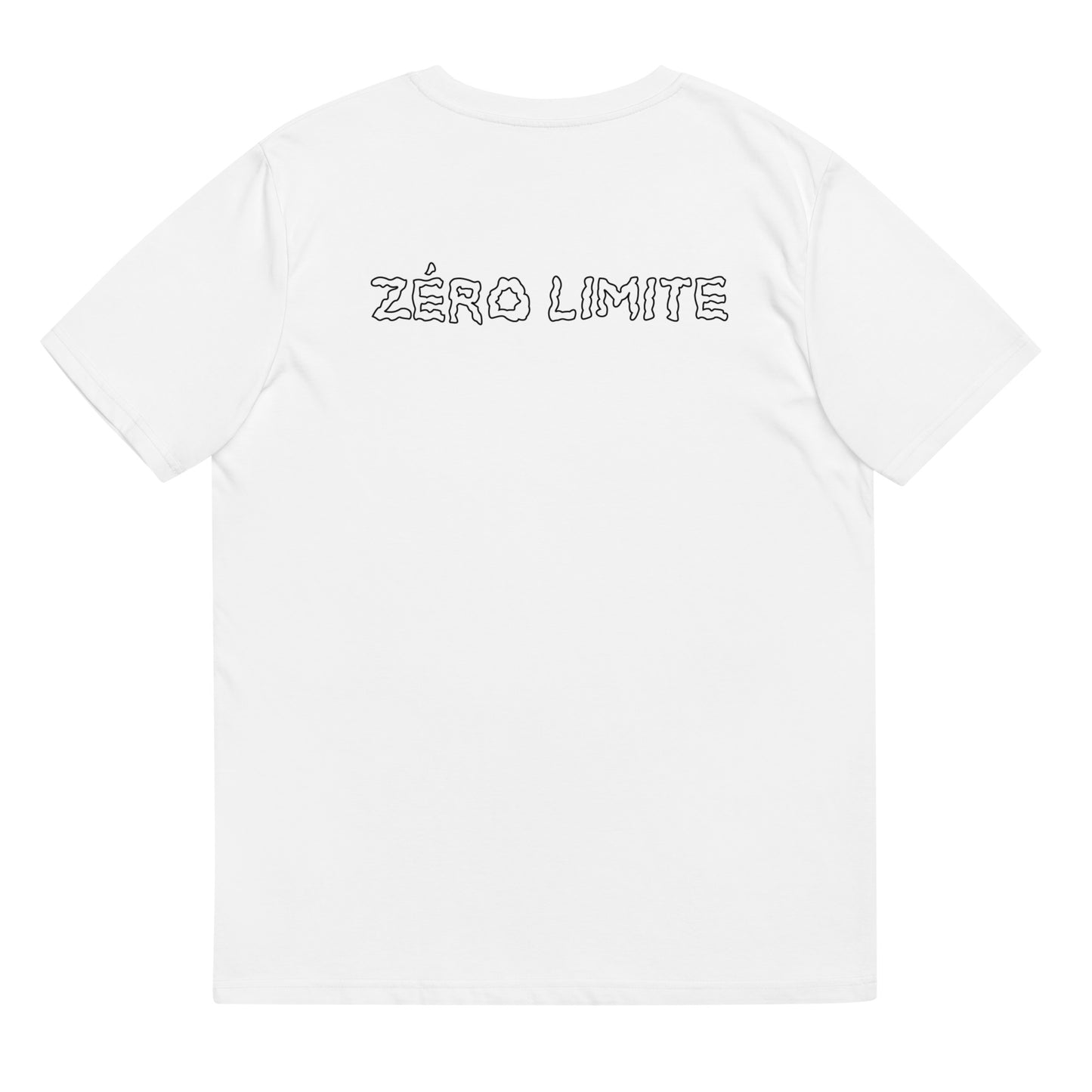 Tshirt "Zéro Limite" Mask blanc unisexe en coton bio