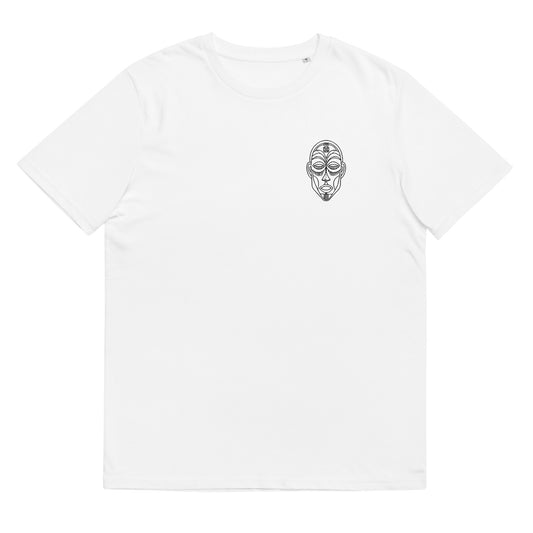 Tshirt "Zéro Limite" Mask blanc unisexe en coton bio